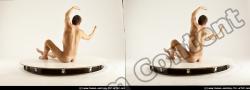 Nude Man White Sitting poses - simple Athletic Short Brown Sitting poses - ALL 3D Stereoscopic poses Realistic